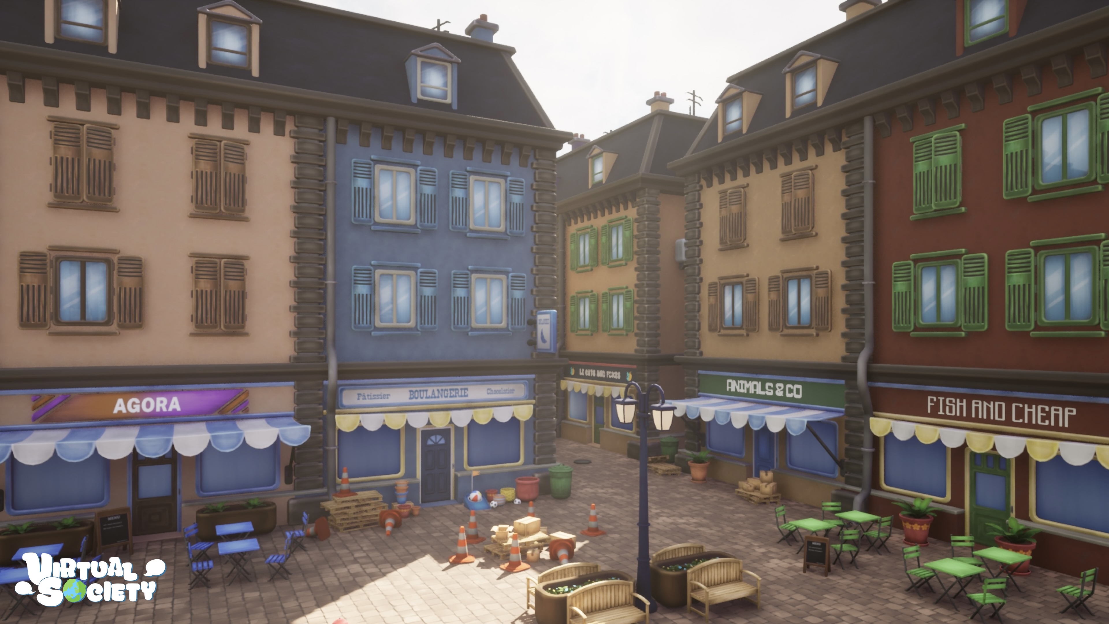 Exemple d'outil de construction de VirtualSociety en développement.