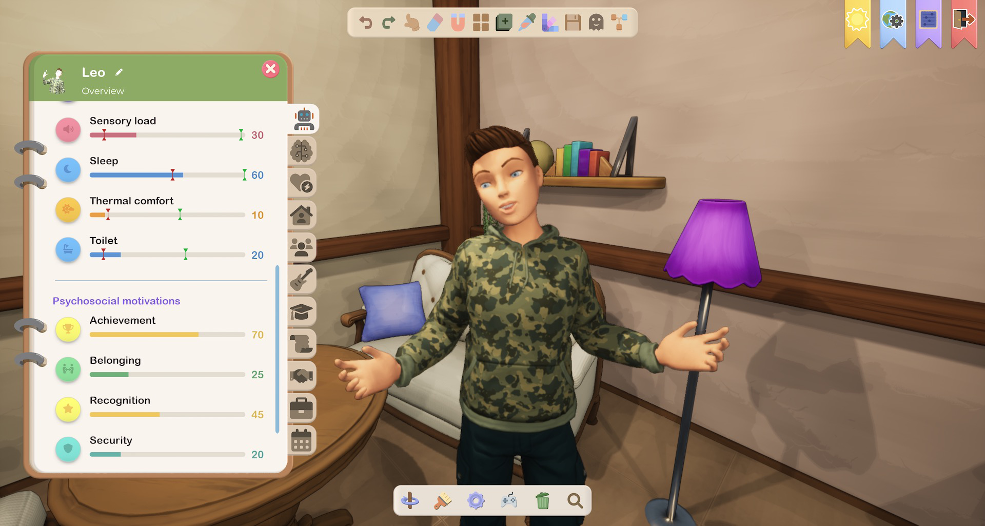 Personnalités, souvenirs, rumeurs, et décisions autonomes : comment donner vie aux habitants d'un lifesim ?
